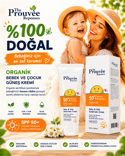 The Prouvee Reponses 50 Spf Bebek Çocuk Güneş Kremi 100Ml