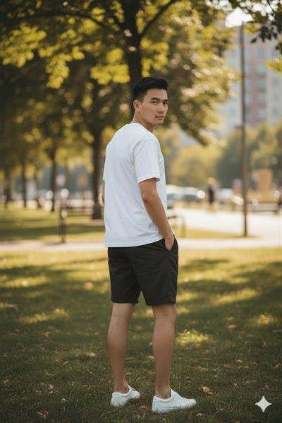 %100 PAMUK SİYAH SHORT