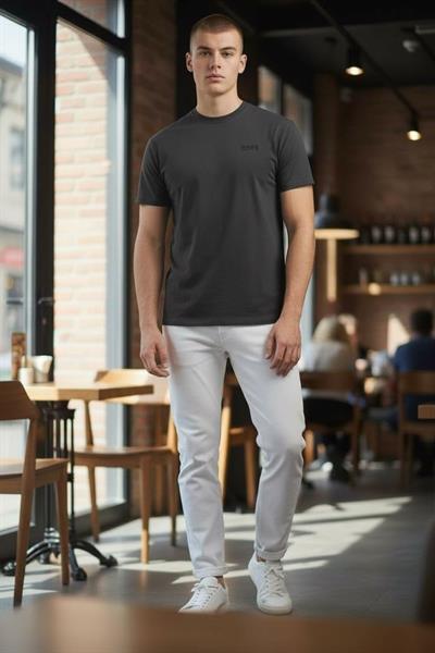 FIRSAT ÜRÜN ANTRESİT %100 PAMUK TSHIRT