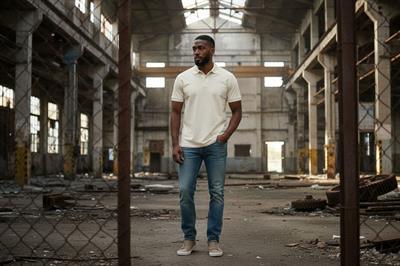 V POLO YAKA TSHIRT %100 PAMUK BEJ 