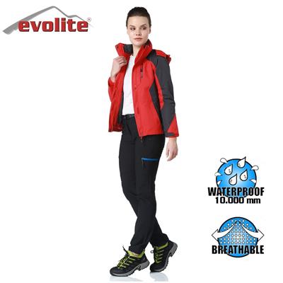 Evolite Diva Kadın 3in1 Gri/Kırmızı Mont