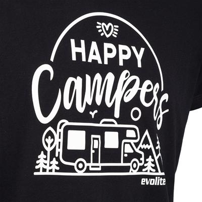 Evolite Happy Campers T-shirt-Siyah