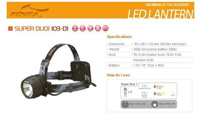 Kovea Super Duo 1 Kafa Lambası