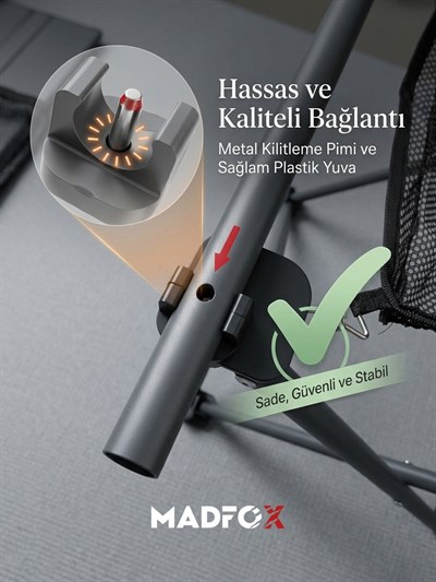 Madfox Apex Katlanabilir Alüminyum Kamp Masası (3 Kişilik)