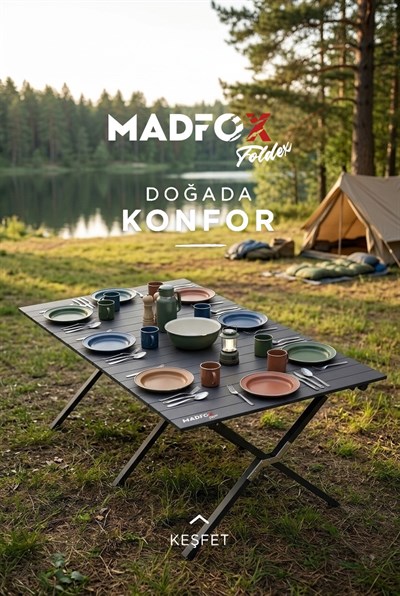 Madfox Foldex Katlanabilir Alüminyum Kamp Masası (8 Kişilik)
