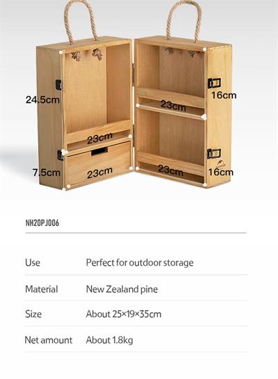 Naturehike BurlyWood Multi Layer Ahşap Kamp Orman Mutfağı