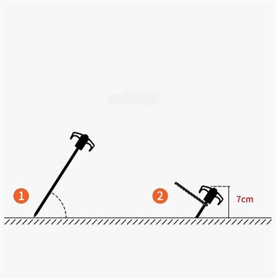 Naturehike Çadır Kazığı 25 cm ( Galvanizli Demir ) (2 Pcs)