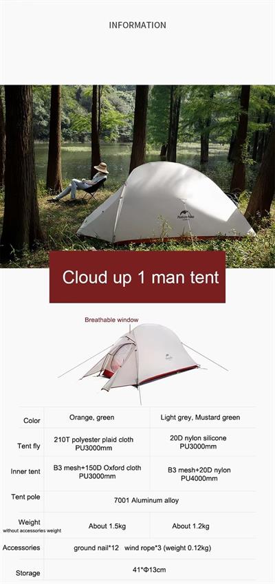 Naturehike Cloud UP-1 Ultralight Kamp Çadırı