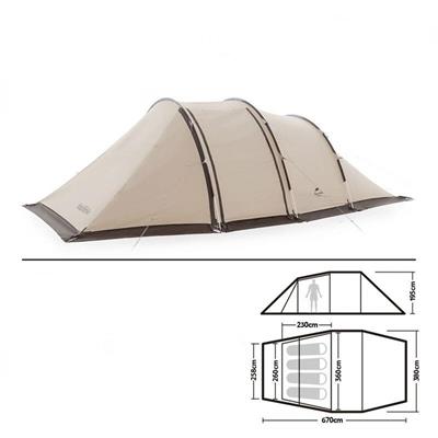 Naturehike Cloud Vessel UPF50+ Snow Skirt 4-6 Kişilik Tünel Çadır