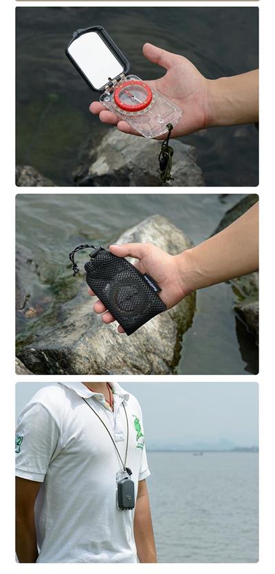 Naturehike Çok Amaçlı Cetvelli Işıklı Kapaklı Pusula