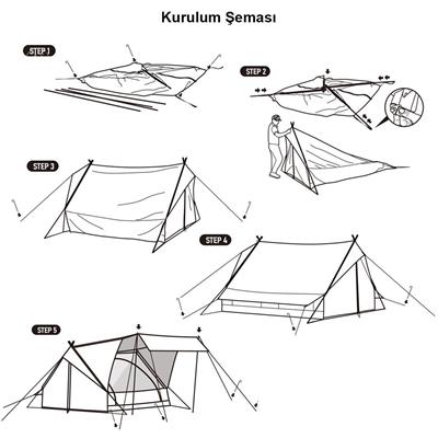 Naturehike Extend 4.8 Eaves Tower Pamuklu Aile Glamping Çadırı