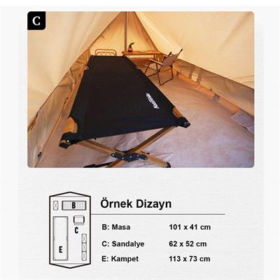 Naturehike Extend 5.6 Eaves Tower Pamuklu Aile Glamping Çadırı