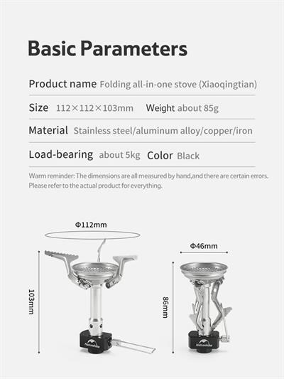 Naturehike Folding İntegrated Stove Ocak Başı | 3000Wt |