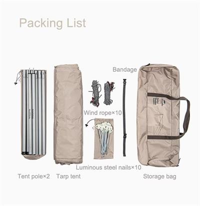 Naturehike Hexagon Glamping 3x4.8 mt Tarp [Güneş ve Rüzgar Koruma Tentesi]