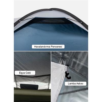 Naturehike Knight-3 +UPF50 3 Kişilik Kamp Çadırı