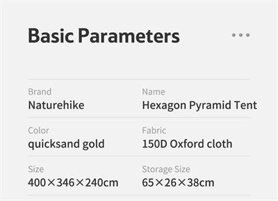 Naturehike Moğol Glamping 4 Kişilik Piramid Çadır