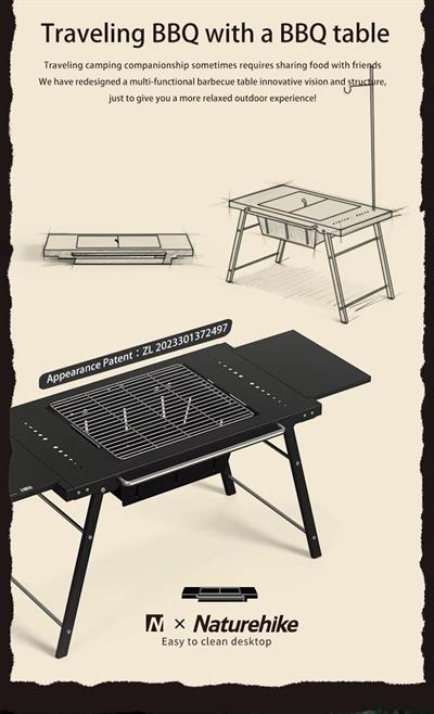 Naturehike Multifunctional Travel Barbecue + Katlanabilir Masalı