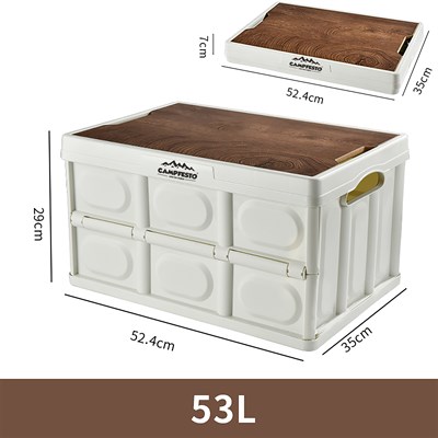 CAMPFESTO İstanbul Katlanabilir Saklama Kutusu Kapaklı Organizer Kamp & Araç Depolama Kutusu