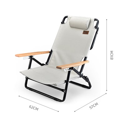 CAMPFESTO Nomad Katlanabilir Outdoor Sandalye Ahşap Kollu Kamp & Piknik Sandalyesi
