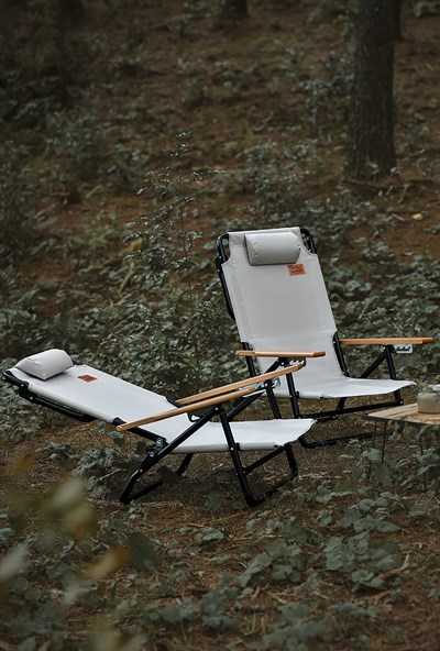 CAMPFESTO Nomad Katlanabilir Outdoor Sandalye Ahşap Kollu Kamp & Piknik Sandalyesi