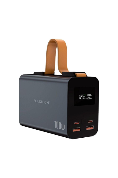 FULLTECH FP-12 30.000mAh 100w Hızlı Şarj Powerbank - 5 Portlu, Led Ekranlı Ve Taşınabilir Lamba Özel