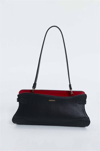 NUVE 03 EAST-WEST BLACK SUEDE BAG