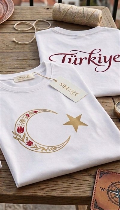BeyazDünya Kupasına Özel Tasarım Türkiye Baskılı t-shirt