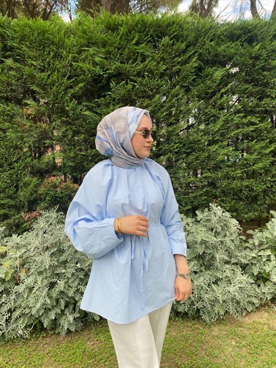 Yakası Pile Detay Gömlek 
