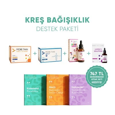 Kreş Bağışıklık Destek Paketi | Pure C + Zeolit + ADEK + Lugol %2 + 3 Kitap Hediye