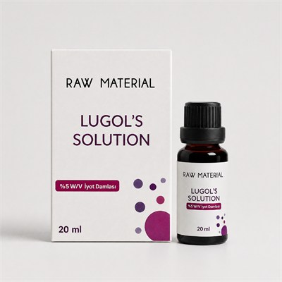 Lugol's Solution İyot %5 Damla 20 ml  | %5 İyot & %10 Potasyum İyodür |