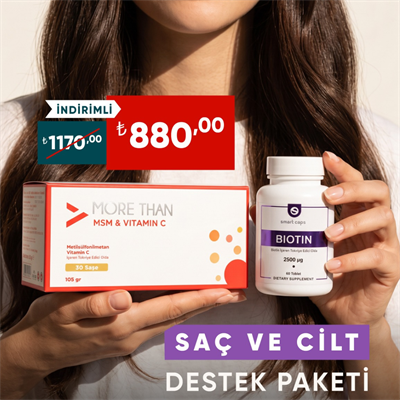 Saç ve Cilt Destek Paketi | Biotin + MSM & Vitamin C