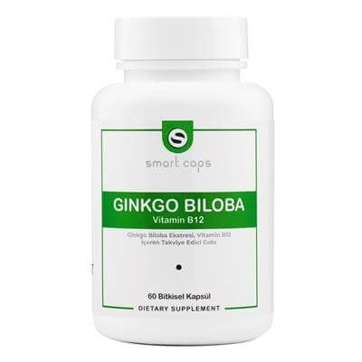 Smart Caps Ginkgo Biloba + B12 60 Kapsül