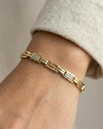 14K Xuping Sıra Taşlı Minimal Bileklik