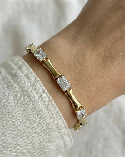 14K Xuping Ara Baget Taşlı Bileklik 