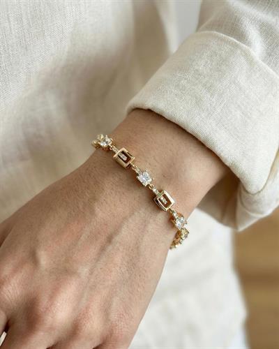 14K Xuping Baget Taşlı Minimal Bileklik
