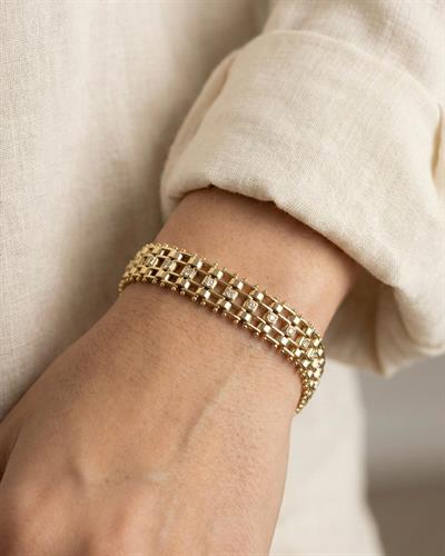 14K Xuping Damla Taşlı Kordon Bileklik