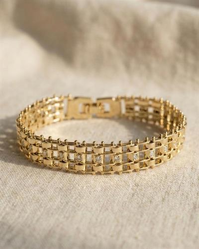 14K Xuping Damla Taşlı Kordon Bileklik