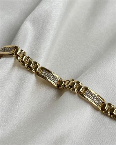 14K Xuping Dikdörtgen Taşlı Kordon Model Bileklik