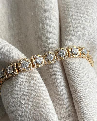 14K Xuping Full Baget Taşlı Bileklik Rose