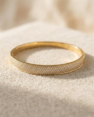 14K Xuping Full Zirkon Plaka Kelepçe