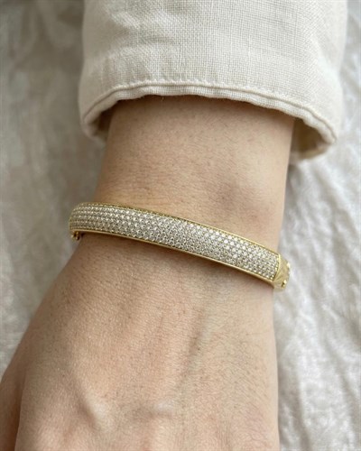 14K Xuping Full Zirkon Plaka Kelepçe
