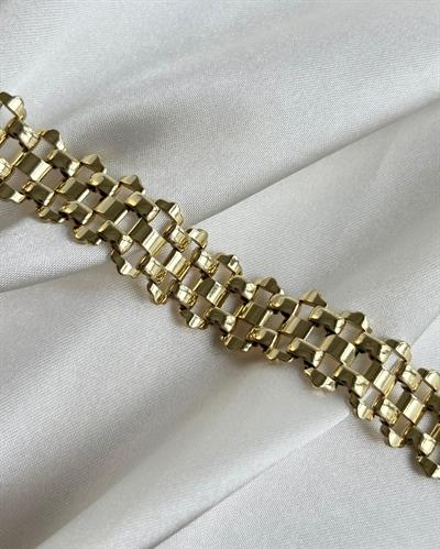 14K Xuping Geometrik Kordon Bileklik