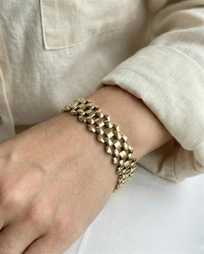 14K Xuping Geometrik Kordon Bileklik