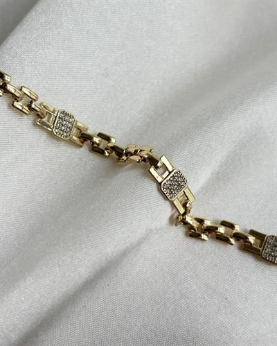 14K Xuping Geometrik Taşlı Minimal Bileklik