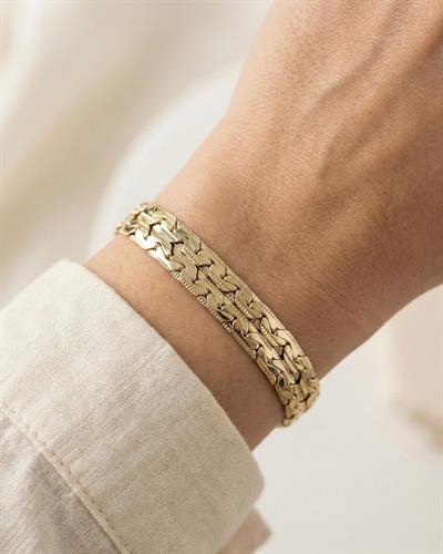 14K Xuping Hasır Model Ezme Bileklik