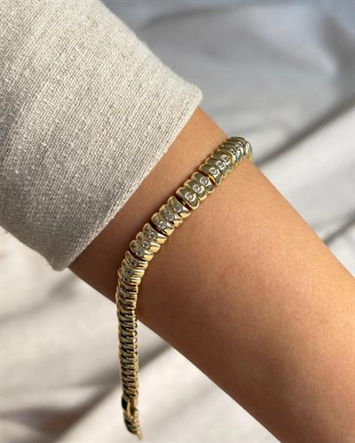 14K Xuping Kabartmalı Taşlı Bileklik