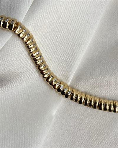 14K Xuping Kabartmalı Taşlı Bileklik