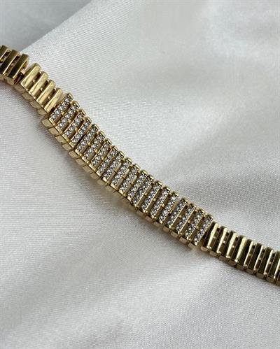 14K Xuping Kaburga Model Taşlı Bileklik