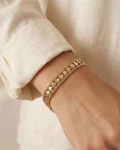 14K Xuping Sıralı Kalp Motif Bileklik