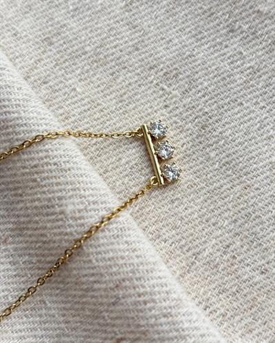 14K Xuping Sıralı Pırlanta Kolye